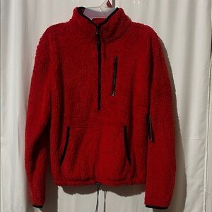 No Boundaries Red Fleece Sweater